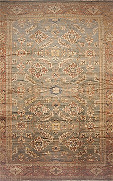 Moshk Abad Green Hand Knotted 14'5" X 19'5"  Area Rug 100-12350