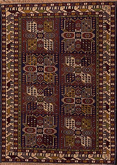 Persian Baluch Multicolor Rectangle 4x6 ft Wool Carpet 12395