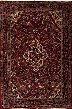 Persian sarouk Red Rectangle 5x7 ft Wool Carpet 12407