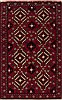 Baluch Red Hand Knotted 41 X 69  Area Rug 251-12425 Thumb 0