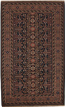 Persian Ardebil Blue Rectangle 6x9 ft Wool Carpet 12490