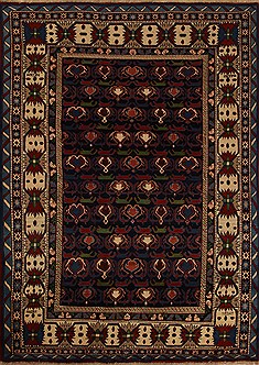 Yalameh Blue Hand Knotted 6'11" X 9'9"  Area Rug 251-12497