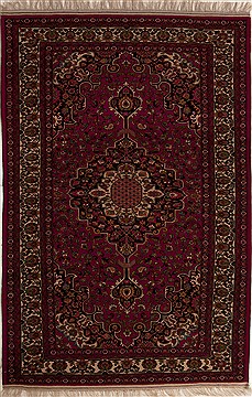 Persian Bakhtiar Red Rectangle 7x10 ft Wool Carpet 12500