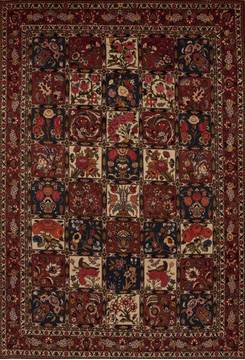 Persian Bakhtiar Red Rectangle 7x10 ft Wool Carpet 12518