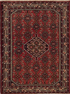 Persian Hamedan Red Rectangle 3x5 ft Wool Carpet 12585