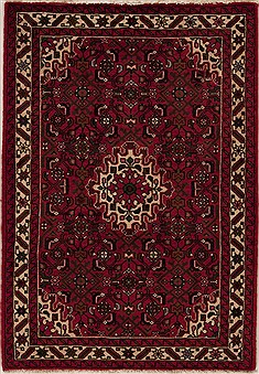 Persian Hamedan Red Rectangle 3x5 ft Wool Carpet 12605