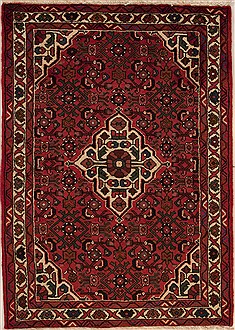 Persian Hossein Abad Purple Square 5 to 6 ft Wool Carpet 12628