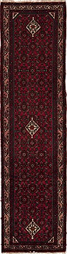 Hossein Abad Red Runner Hand Knotted 2'9" X 9'10"  Area Rug 251-12653