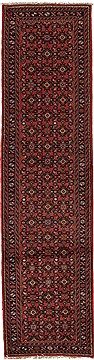 Persian Hossein Abad Purple Runner 10 to 12 ft Wool Carpet 12656