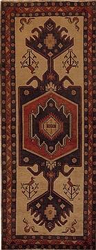 Persian Hamedan Beige Runner 10 to 12 ft Wool Carpet 12778