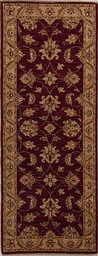 Pakistani Chobi Red Runner 6 ft and Smaller Wool Carpet 12950