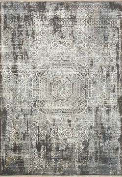 Dynamic NIRVANA Grey Runner 6 to 9 ft Polyester and Viscose Carpet 121954