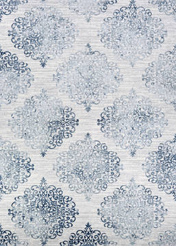 Couristan CALINDA Blue Rectangle 2x3 ft Polypropylene Carpet 125659