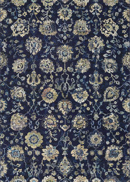 Couristan EASTON Blue Runner 6 to 9 ft Polypropylene Carpet 126418