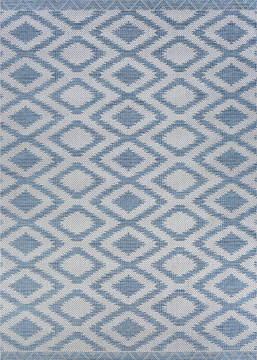 Couristan HARPER Blue Runner 6 to 9 ft Polypropylene Carpet 126889