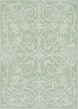 Couristan MONACO Green Rectangle 3x5 ft Polypropylene Carpet 127387