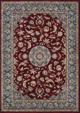 Couristan MONARCH Red Rectangle 5x8 ft Polypropylene Carpet 127435