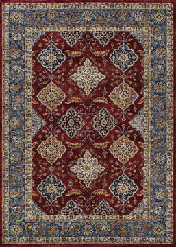Couristan MONARCH Red Rectangle 5x8 ft Polypropylene Carpet 127443