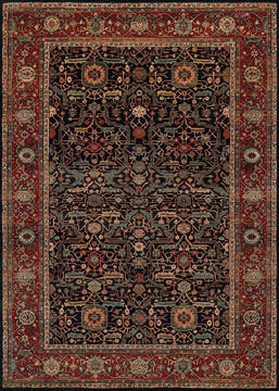 Couristan OLD WORLD CLASSIC Black 4'6" X 6'6" Area Rug 43480500046066T 807-127659