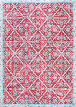 Couristan PASHA Red Rectangle 9x12 ft Polyester Carpet 127739