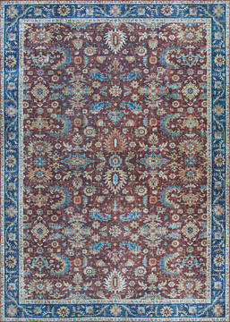 Couristan PASHA Blue Rectangle 5x8 ft Polyester Carpet 127745