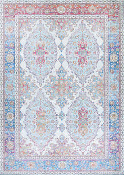 Couristan PASHA Blue Runner 6 to 9 ft Polyester Carpet 127752