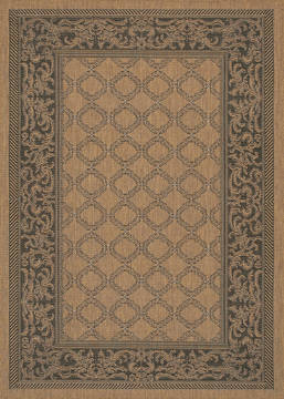Couristan RECIFE Brown Round 7 to 8 ft Polypropylene Carpet 127989