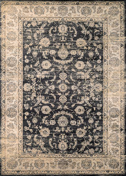 Couristan ZAHARA Black Rectangle 5x8 ft Polypropylene Carpet 128810
