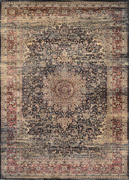 Couristan ZAHARA Black Runner 6 to 9 ft Polypropylene Carpet 128814