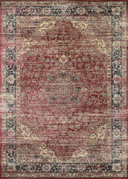 Couristan ZAHARA Red Rectangle 2x4 ft Polypropylene Carpet 128825