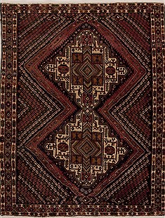 Shahre Babak Multicolor Hand Knotted 4'9" X 6'6"  Area Rug 251-13350