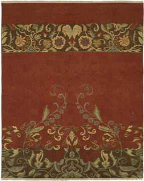 Kalaty CASPIAN Red Rectangle 9x12 ft Wool Carpet 132884