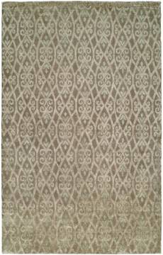 Kalaty GRAMERCY Brown Rectangle 2x3 ft Wool and Silkette Carpet 133024