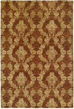 Kalaty GRAMERCY Brown Rectangle 9x12 ft Wool and Silkette Carpet 133052