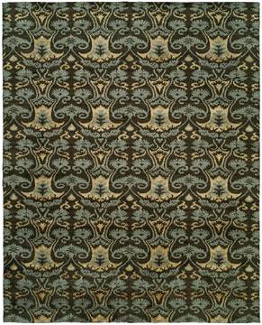 Kalaty GRAMERCY Brown Rectangle 2x3 ft Wool and Silkette Carpet 133065