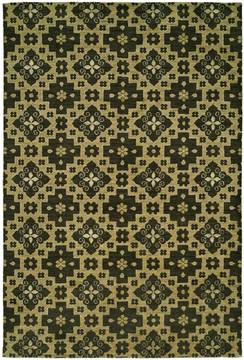 Kalaty GRAMERCY Green Rectangle 2x3 ft Wool and Silkette Carpet 133071