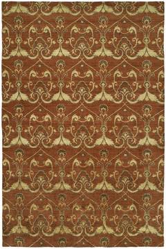 Kalaty GRAMERCY Brown Rectangle 6x9 ft Wool and Silkette Carpet 133081