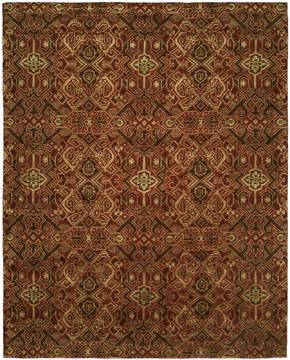 Kalaty GRAMERCY Brown Runner 10 to 12 ft Wool and Silkette Carpet 133091