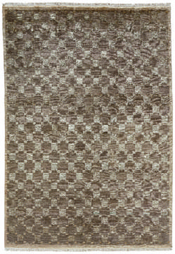 Kalaty JADE Brown Rectangle 2x3 ft Wool Carpet 133176