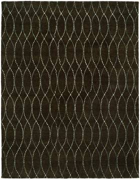 Kalaty ORIGINS Brown Rectangle 9x12 ft Wool and Silkette Carpet 133547