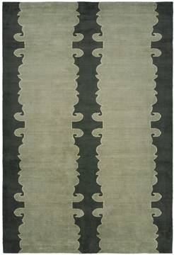 Kalaty PORTFOLIO Green Rectangle 4x6 ft Wool and Silkette Carpet 133695
