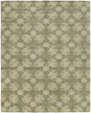 Kalaty PORTFOLIO Green Rectangle 2x3 ft Wool and Silkette Carpet 133723
