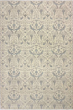 Modern Beige Hand Knotted 6'0" X 9'0"  Area Rug 904-136300