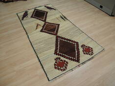 Gabbeh Beige Hand Knotted 2'10" X 5'7"  Area Rug 100-137040