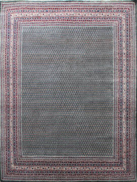 Persian Green Hand Knotted 8'6" X 11'0"  Area Rug 902-137511