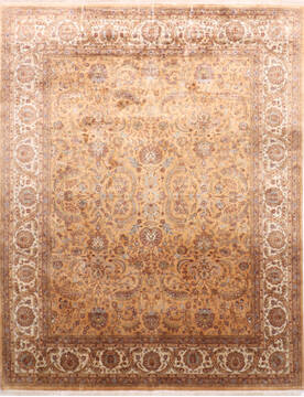 Jaipur Yellow Hand Knotted 7'10" X 10'1"  Area Rug 905-137534