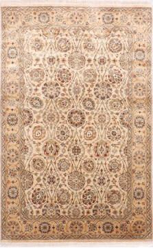 Jaipur Beige Hand Knotted 3'11" X 6'0"  Area Rug 905-137537