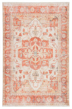 Jaipur Living Boheme Orange Rectangle 4x6 ft Polyester and Cotton Carpet 138288