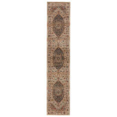 Jaipur Living Myriad Beige Runner 10 to 12 ft Polypropylene and Polyester Carpet 139112