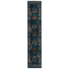 Jaipur Living Myriad Blue Runner 10 to 12 ft Polypropylene and Polyester Carpet 139152
